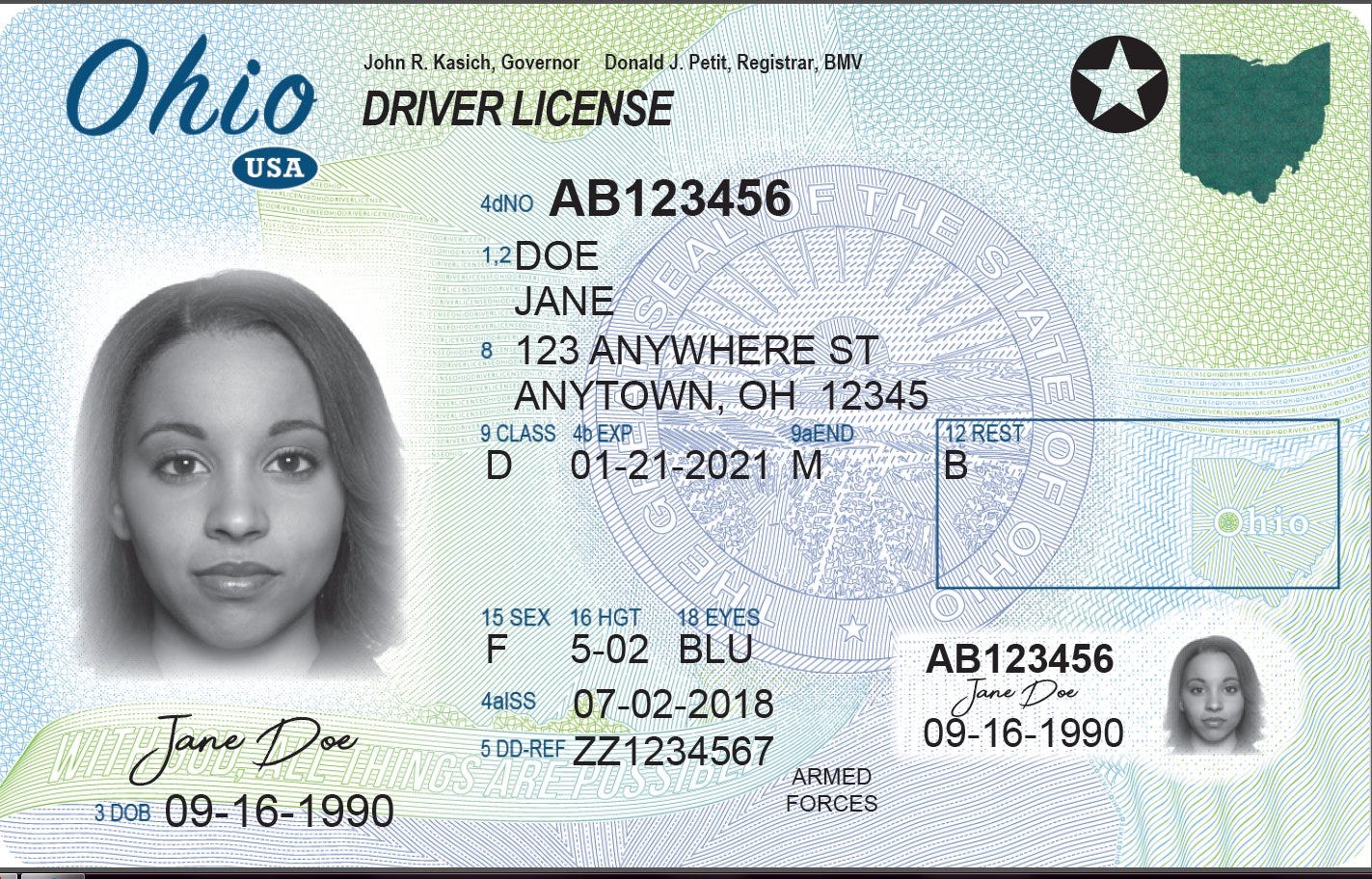 aamva driver license format
